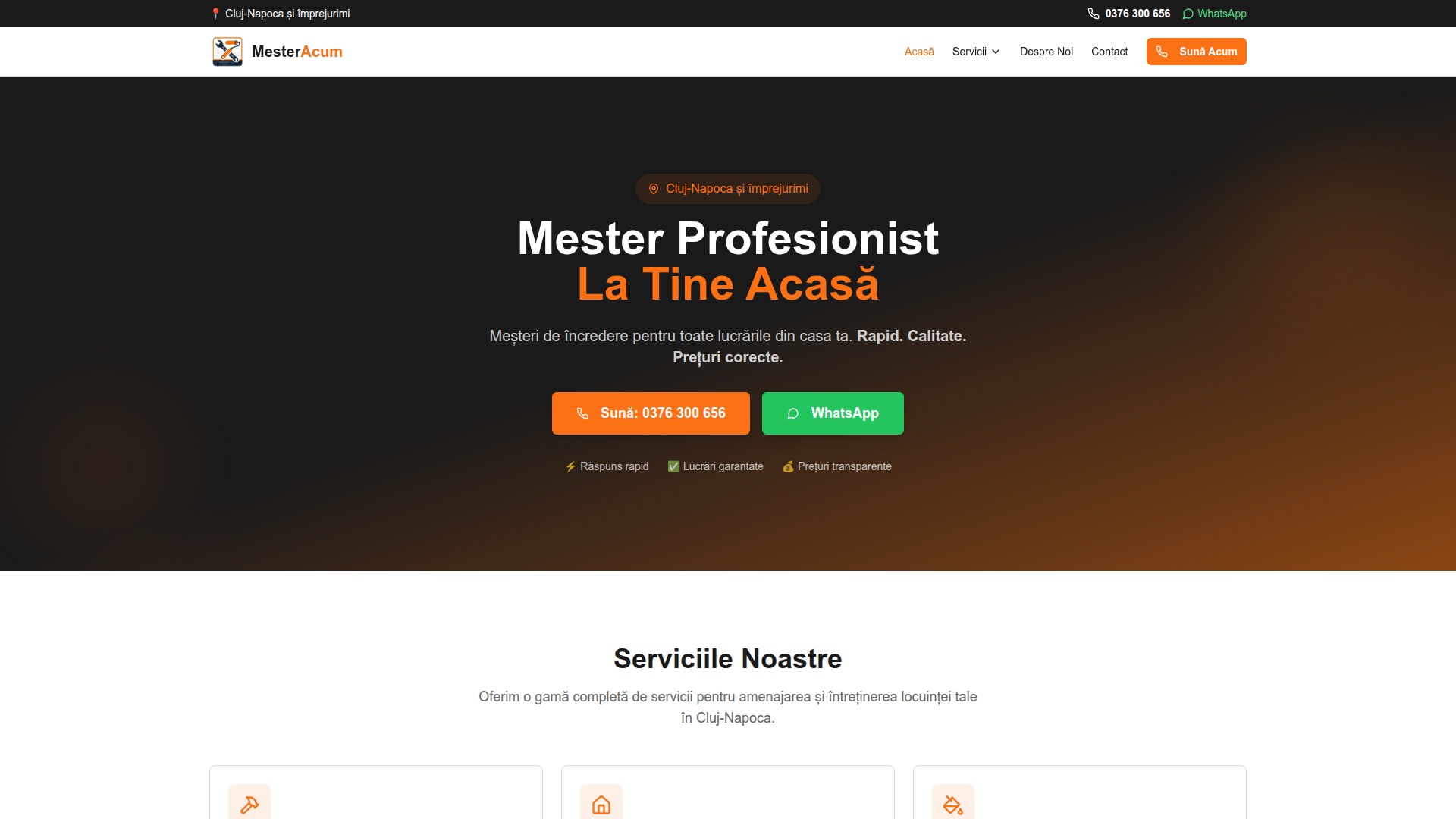 Screenshot Meșter Acum