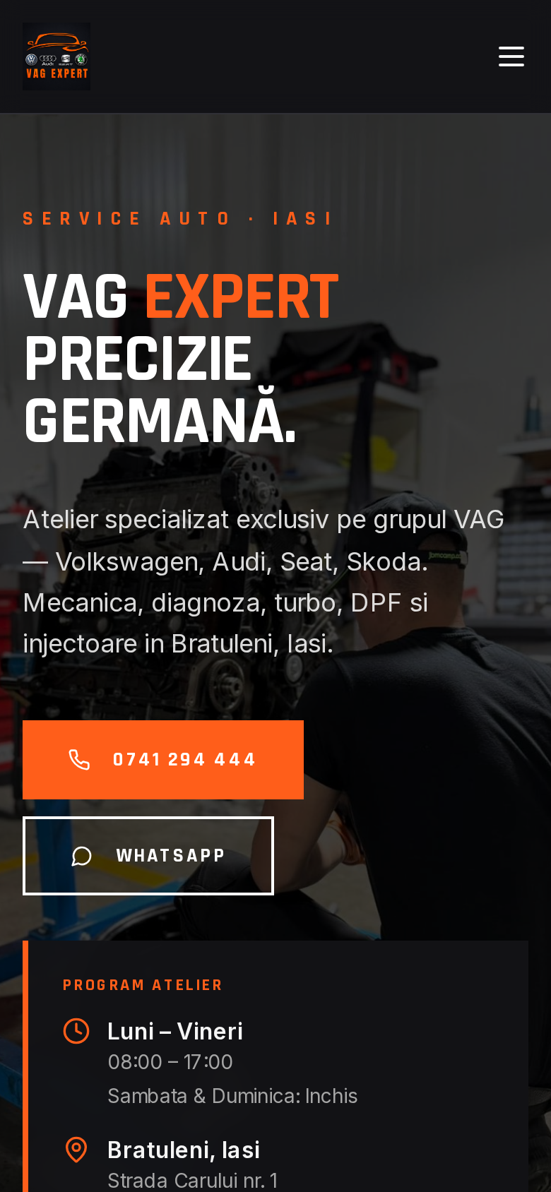 Versiunea mobilă a site-ului VAG Expert